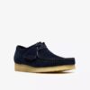 Wallabee Navy Suede Wallabees for menn