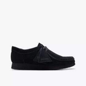 Wallabee-sko for eldre barn i svart semsket skinn Wallabee-sko for eldre barn i svart semsket skinn