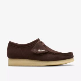 Wallabee™-sko for menn i mørkebrunt semsket skinn