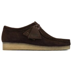 Wallabee™-sko for menn i mørkebrunt semsket skinn