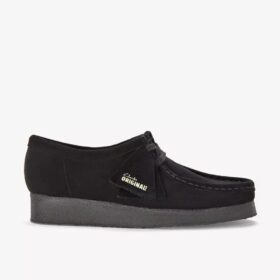 Wallabee™-sko i svart semsket skinn for damer