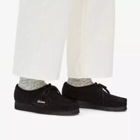 Wallabee™-sko i svart semsket skinn for damer
