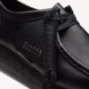 Wallabee™-sko i svart skinn for menn