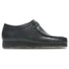 Wallabee™-sko i svart skinn for menn