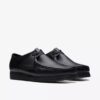 Wallabee™-sko i svart skinn for menn