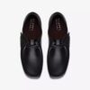 Wallabee™-sko i svart skinn for menn