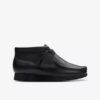 Wallabee-støvler for barn, eldre modell, svart skinn