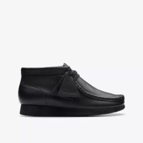 Wallabee-støvler for barn, eldre modell, svart skinn Wallabee-støvler for barn, eldre modell, svart skinn