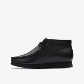 Wallabee-støvler for barn, eldre modell, svart skinn Wallabee-støvler for barn, eldre modell, svart skinn