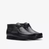 Wallabee-støvler for barn, eldre modell, svart skinn