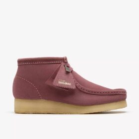 Wallabee-støvler for damer. Rosabrunt semsket skinn Wallabee-støvler for damer. Rosabrunt semsket skinn
