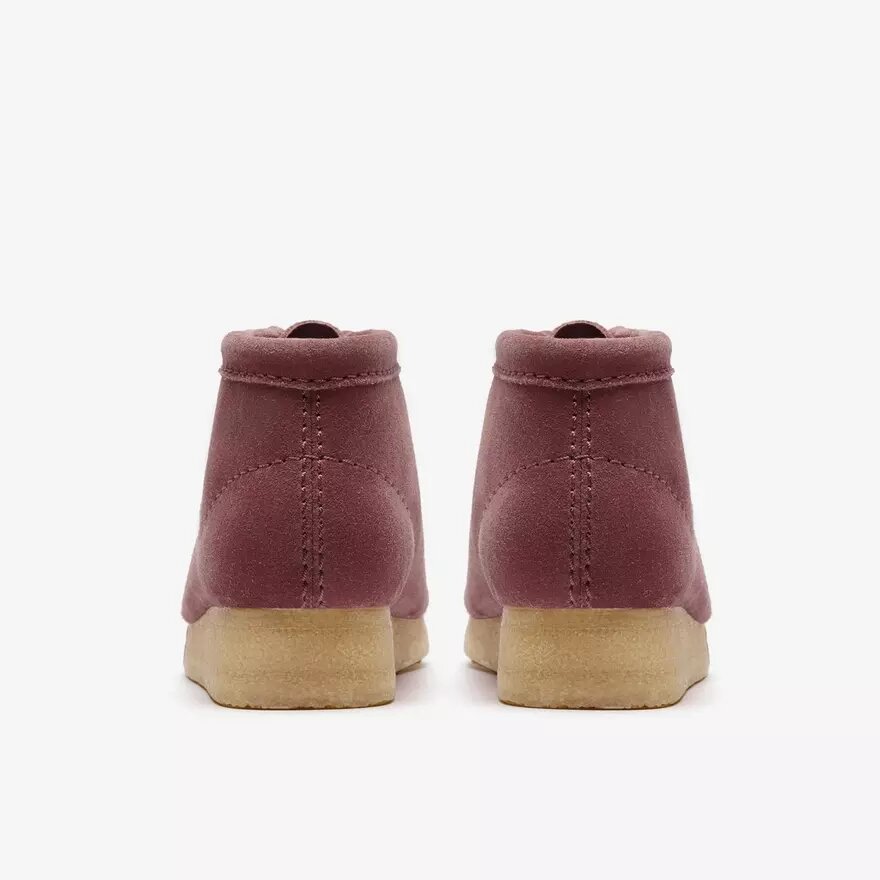 Wallabee-støvler for damer. Rosabrunt semsket skinn Wallabee-støvler for damer. Rosabrunt semsket skinn