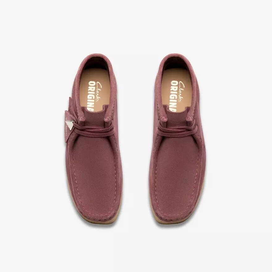 Wallabee-støvler for damer. Rosabrunt semsket skinn Wallabee-støvler for damer. Rosabrunt semsket skinn