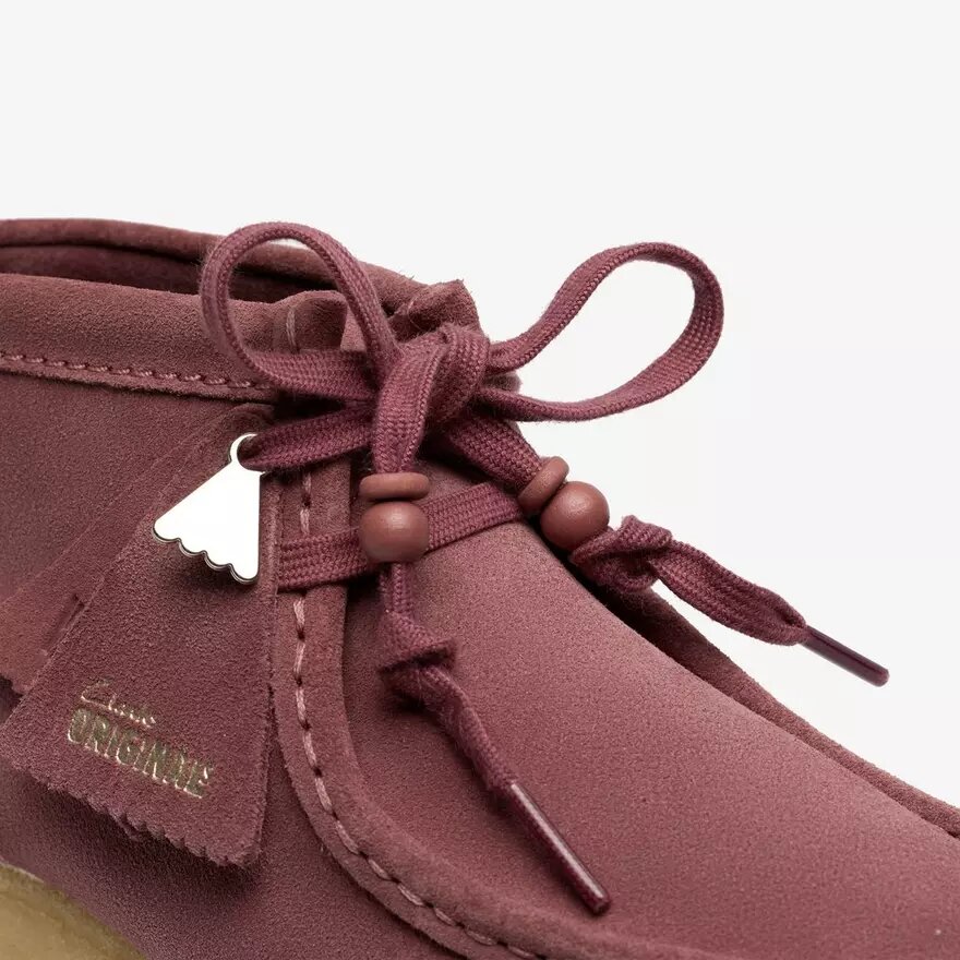 Wallabee-støvler for damer. Rosabrunt semsket skinn Wallabee-støvler for damer. Rosabrunt semsket skinn