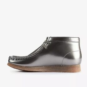 Wallabee-støvler for gutter – store barn – sølvfargede Wallabees i lakkskinn Wallabee-støvler for gutter – store barn – sølvfargede Wallabees i lakkskinn