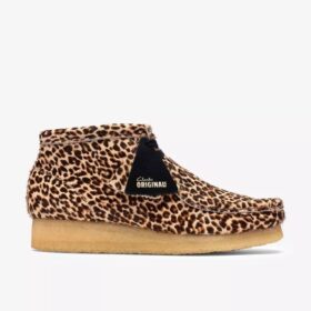 Wallabee-støvler for kvinner med leopardmønster