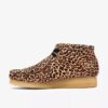 Wallabee-støvler for kvinner med leopardmønster