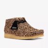 Wallabee-støvler for kvinner med leopardmønster