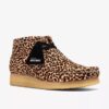 Wallabee-støvler for kvinner med leopardmønster