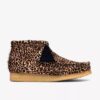 Wallabee-støvler for menn i leopardmønster
