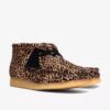 Wallabee-støvler for menn i leopardmønster