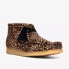 Wallabee-støvler for menn i leopardmønster