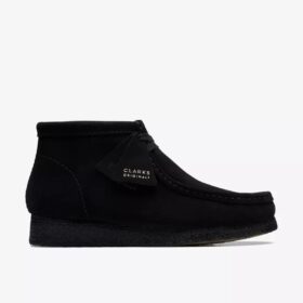 Wallabee™-støvler for menn i svart semsket skinn