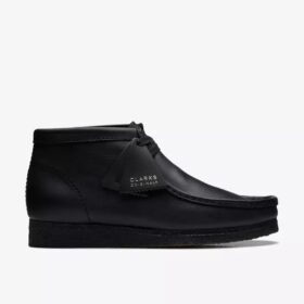 Wallabee™-støvler for menn i svart skinn