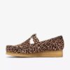 Wallabee T-bar-sko med leopardmønster for damer