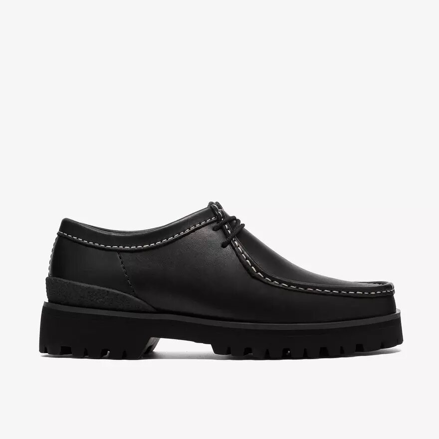 Wallabees for menn i svart skinn Wallabees for menn i svart skinn