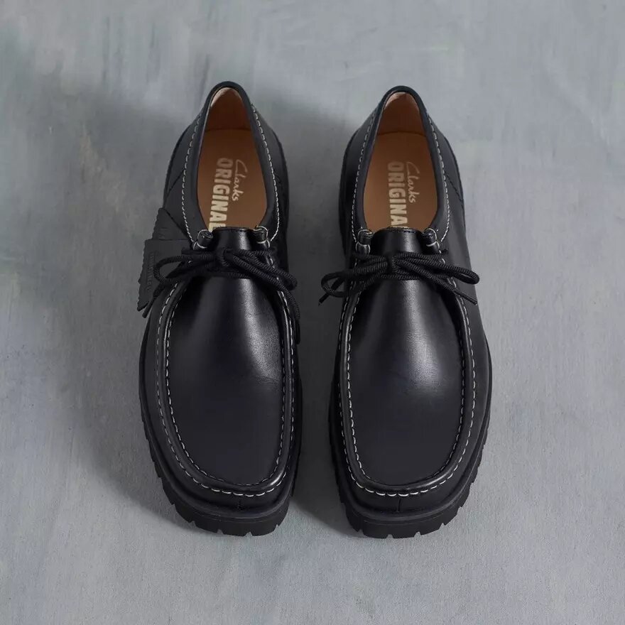 Wallabees for menn i svart skinn Wallabees for menn i svart skinn