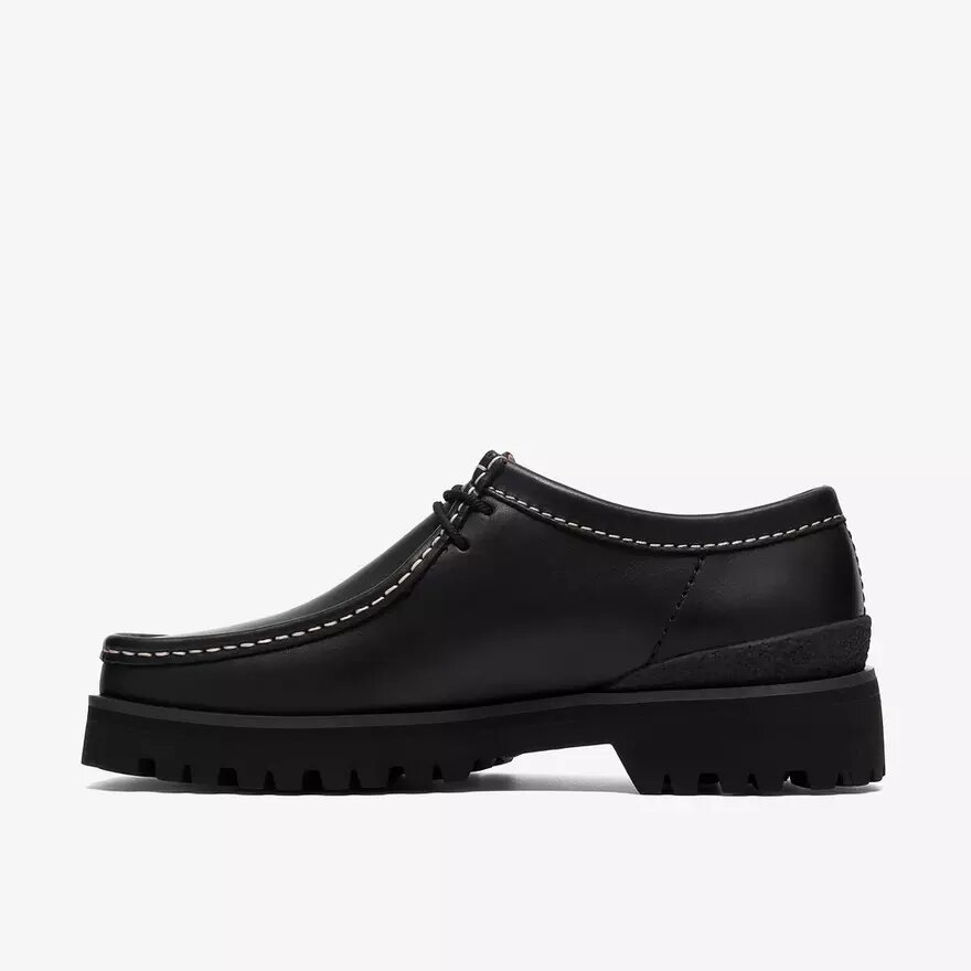 Wallabees for menn i svart skinn Wallabees for menn i svart skinn