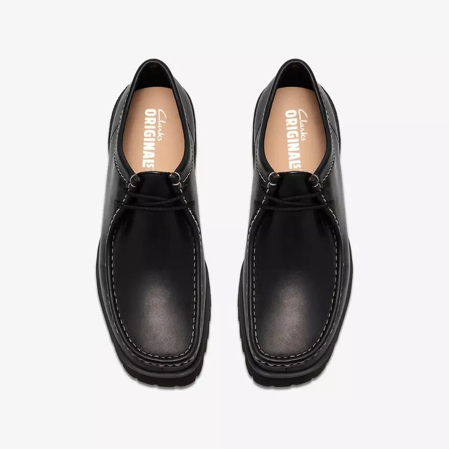 Wallabees for menn i svart skinn Wallabees for menn i svart skinn