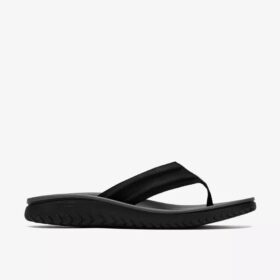 Wesley Surf flip-flop i svart skinn for menn