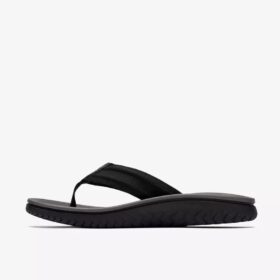 Wesley Surf flip-flop i svart skinn for menn