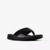 Wesley Surf flip-flop i svart skinn for menn