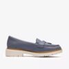 Westlynn Bella-Loafers i denimblått skinn for damer