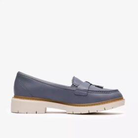 Westlynn Bella-Loafers i denimblått skinn for damer