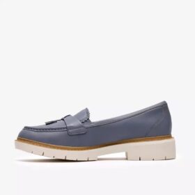 Westlynn Bella-Loafers i denimblått skinn for damer