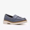 Westlynn Bella-Loafers i denimblått skinn for damer