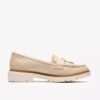 Westlynn Bella-Loafers i kremfarget skinn for damer