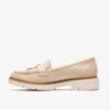 Westlynn Bella-Loafers i kremfarget skinn for damer