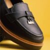 Westlynn Bella-Loafers i svart skinn for damer