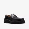 Yukoner Penny-loafers i svart skinn for menn
