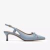 Zarey Bow-pumps i lyseblått skinn for damer