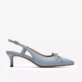 Zarey Bow-pumps i lyseblått skinn for damer