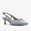 Zarey Bow-pumps i lyseblått skinn for damer