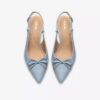 Zarey Bow-pumps i lyseblått skinn for damer