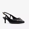 Zarey Bow-pumps i svart skinn for damer