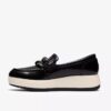 Zylah May svarte Loafers for kvinner